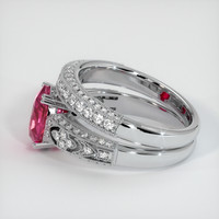 2.06 Ct. Purplish Pink Sapphire Ring, 14K White Gold 4