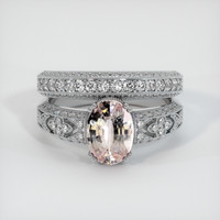 1.53 Ct. Sapphire Ring, 14K White Gold 1
