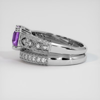 2.09 Ct. Purple Sapphire Ring, 14K White Gold 4