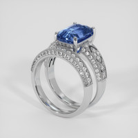 4.28 Ct. Blue Sapphire Ring, 14K White Gold 2