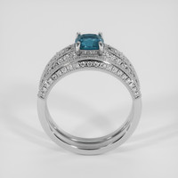 1.49 Ct. Greenish Blue Sapphire Ring, 14K White Gold 3