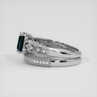 1.60 Ct. Greenish Blue Sapphire Ring, 14K White Gold 4