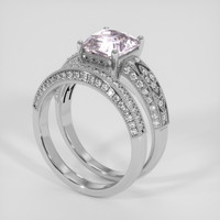 2.05 Ct. Purplish Pink Sapphire Ring, 14K White Gold 2