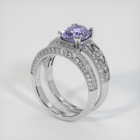 3.10 Ct. Sapphire Ring, 14K White Gold 2