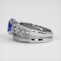 2.20 Ct. Blue Sapphire Ring, 18K White Gold 4