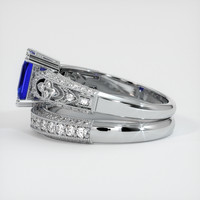 1.11 Ct. Blue Sapphire Ring, 18K White Gold 4