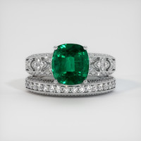 2.44 Ct. Emerald Ring, 18K White Gold 1