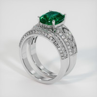2.44 Ct. Emerald Ring, 18K White Gold 2