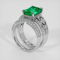 3.23 Ct. Emerald Ring, 18K White Gold 2