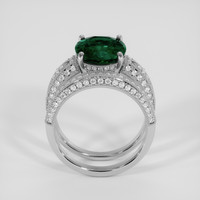 4.00 Ct. Emerald Ring, 18K White Gold 3
