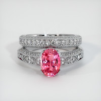 2.10 Ct. Sapphire Ring, 18K White Gold 1