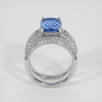 4.28 Ct. Blue Sapphire Ring, 18K White Gold 3