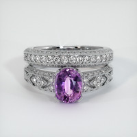 1.46 Ct. Sapphire Ring, 18K White Gold 1