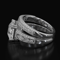 4.55 Ct. Sapphire Ring, 18K White Gold 4