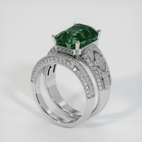 13.00 Ct. Greenish Blue Sapphire Ring, 18K White Gold 2