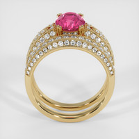 2.06 Ct. Purplish Pink Sapphire Ring, 14K Yellow Gold 3