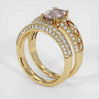 1.53 Ct. Pink Sapphire Ring, 14K Yellow Gold 2