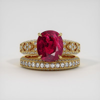 4.11 Ct. Ruby Ring, 14K Yellow Gold 1