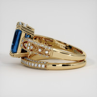 4.27 Ct. Blue Sapphire Ring, 14K Yellow Gold 4