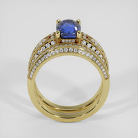 3.52 Ct. Blue Sapphire Ring, 14K Yellow Gold 3