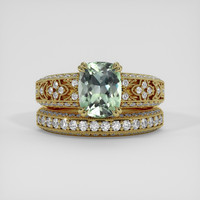 2.18 Ct. Green Sapphire Ring, 14K Yellow Gold 1
