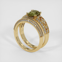 2.09 Ct. Color Change Sapphire Ring, 14K Yellow Gold 2