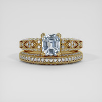 1.67 Ct. Greyish Blue Sapphire Ring, 14K Yellow Gold 1