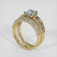 1.67 Ct. Greyish Blue Sapphire Ring, 14K Yellow Gold 2