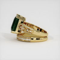 5.52 Ct. Bluish Green Sapphire Ring, 14K Yellow Gold 4