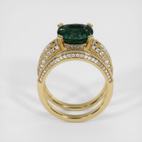 5.35 Ct. Green Sapphire Ring, 14K Yellow Gold 3