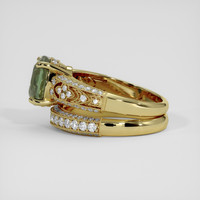 2.93 Ct. Green Sapphire Ring, 14K Yellow Gold 4