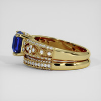 3.22 Ct. Blue Sapphire Ring, 18K Yellow Gold 4