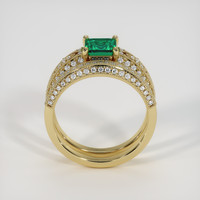 0.92 Ct. Emerald Ring, 18K Yellow Gold 3