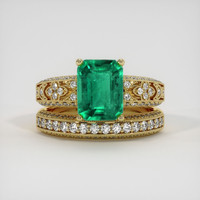 2.30 Ct. Emerald Ring, 18K Yellow Gold 1