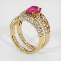 2.06 Ct. Sapphire Ring, 18K Yellow Gold 2