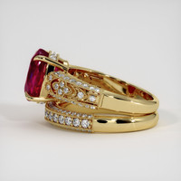 4.11 Ct. Ruby Ring, 18K Yellow Gold 4