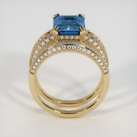 4.27 Ct. Blue Sapphire Ring, 18K Yellow Gold 3