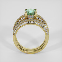 2.18 Ct. Green Sapphire Ring, 18K Yellow Gold 3