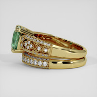2.18 Ct. Green Sapphire Ring, 18K Yellow Gold 4