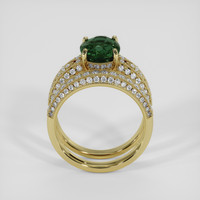 2.97 Ct. Green Sapphire Ring, 18K Yellow Gold 3