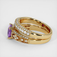 1.46 Ct. Purple Sapphire Ring, 18K Yellow Gold 4