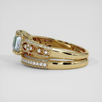 1.67 Ct. Greyish Blue Sapphire Ring, 18K Yellow Gold 4