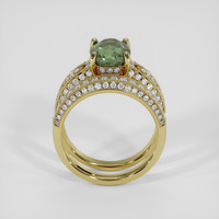 2.93 Ct. Green Sapphire Ring, 18K Yellow Gold 3