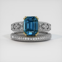 2.93 Ct. Sapphire Ring, 14K Yellow & White 1