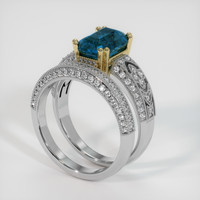 2.93 Ct. Sapphire Ring, 14K Yellow & White 2