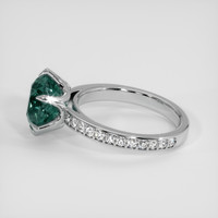 4.15 Ct. Bluish Green Sapphire Ring, Platinum 950 4