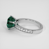 5.06 Ct. Bluish Green Sapphire Ring, 14K White Gold 4