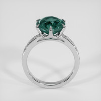 4.15 Ct. Bluish Green Sapphire Ring, 14K White Gold 3