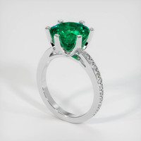 3.85 Ct. Emerald Ring, 18K White Gold 2
