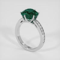 5.06 Ct. Bluish Green Sapphire Ring, 18K White Gold 2